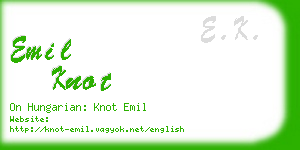 emil knot business card